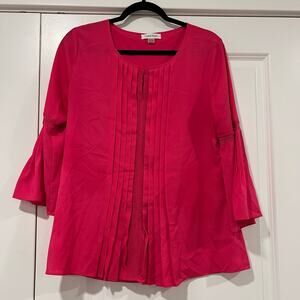Calvin Klein Women's‎ Long Sleeve Blouse in Bright Pink Size Small Petite